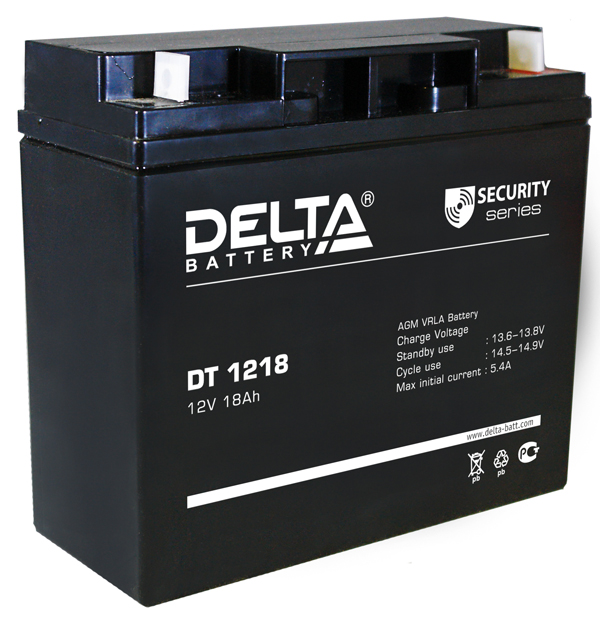 Аккумулятор Delta DT 1218 12В/18Ач